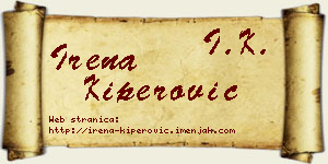 Irena Kiperović vizit kartica